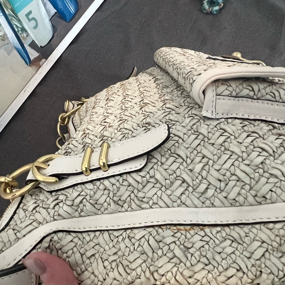Coach Cream Woven Handbag - Picture 7 of 16